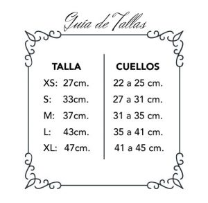 Tabla Medidas Accesorios Choker, Victoria Vielle