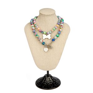 Accesorios Lujo Mascotas, Expositor Choker Azul, Victoria Vielle